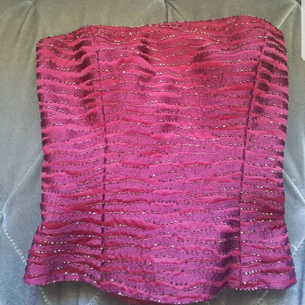 Lillie Rubin burgundy bustier
